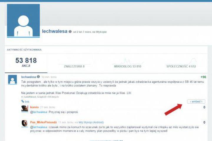 Reakcje użytkowników Wykopu