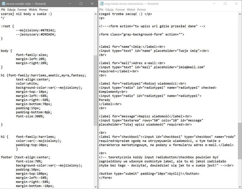Podstawy struktury dokumentu HTML